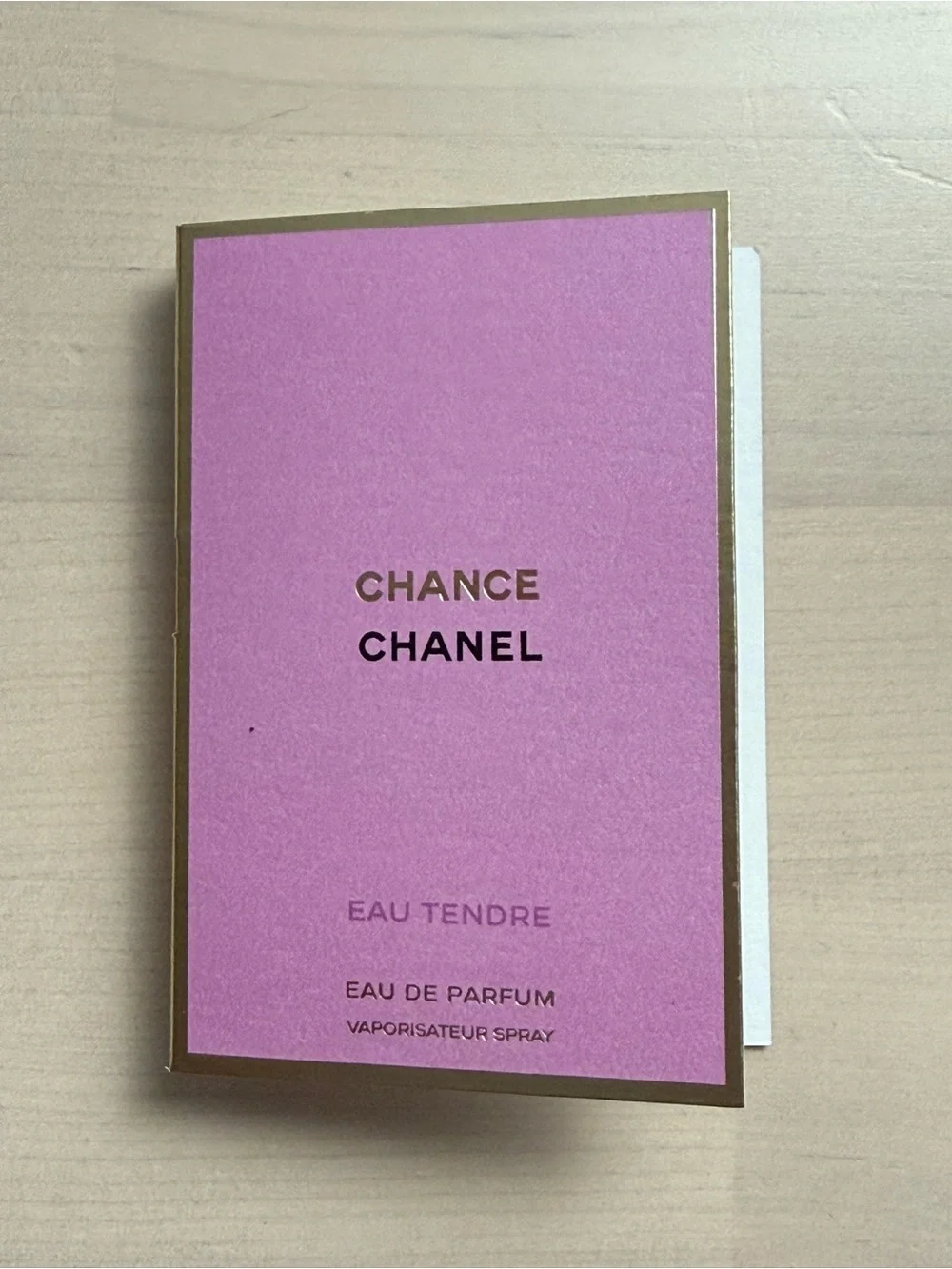 CHANEL Chance Eau Tendre Card - Pink & Gold Accents